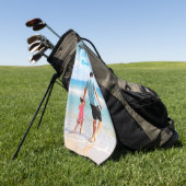 Ontwerp uw eigen foto golfhanddoek gepersonaliseer (Groen)