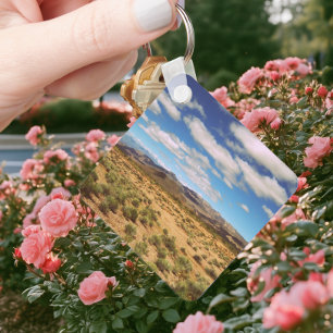 Ontwerp uw eigen foto met twee zijden sleutelhanger