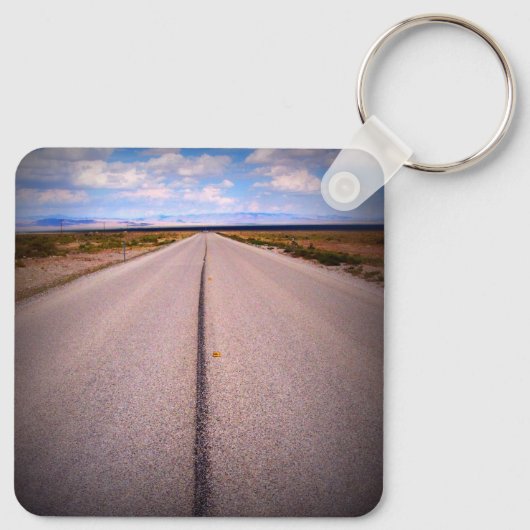 Ontwerp uw eigen foto met twee zijden sleutelhanger (Achterkant)