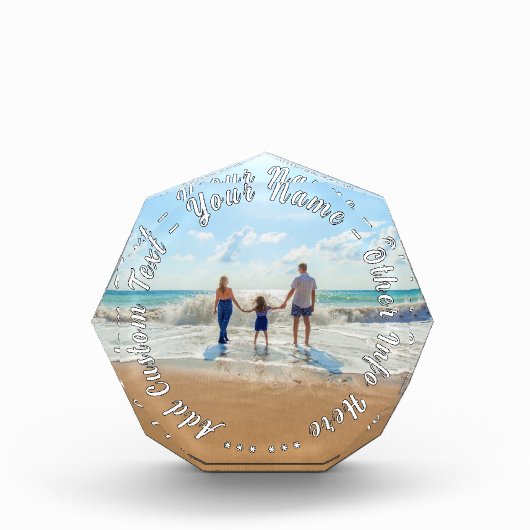 Ontwerp uw eigen fotoblok met aangepaste tekstnaam (Voorkant)