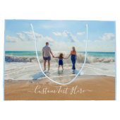 Ontwerp uw eigen fotocadeautas met aangepaste teks groot cadeauzakje (Achterkant)