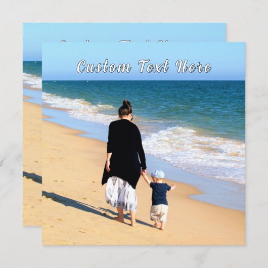 Ontwerp uw eigen fotokaart met aangepaste tekst notitiekaartje (Voorkant / Achterkant)