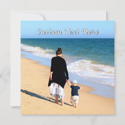 Ontwerp uw eigen fotokaart met aangepaste tekst notitiekaartje (Achterkant)