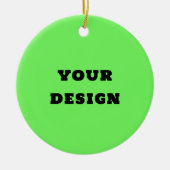 Ontwerp uw eigen gepersonaliseerde 2-zijdige glanz keramisch ornament (Voorkant)