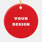 Ontwerp uw eigen gepersonaliseerde 2-zijdige glanz keramisch ornament (Achterkant)