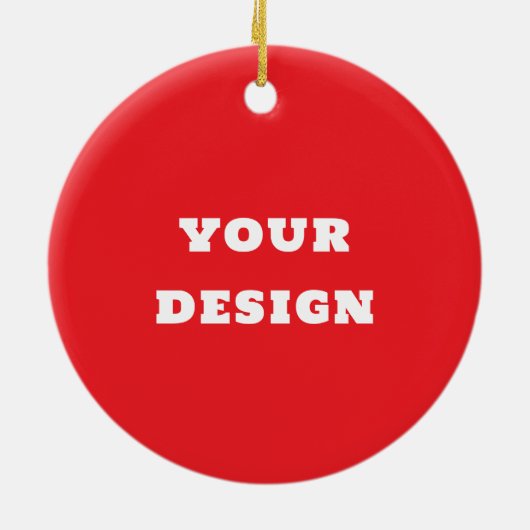 Ontwerp uw eigen gepersonaliseerde 2-zijdige glanz keramisch ornament (Achterkant)