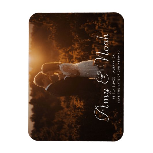 Ontwerp uw eigen gepersonaliseerde bewaar de datum magneet (Verticaal)