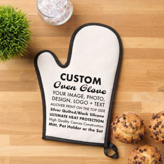 Ontwerp uw eigen gepersonaliseerde canvas ovenhand ovenwant (Top down)