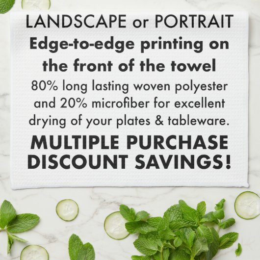 Ontwerp uw eigen gepersonaliseerde keukenhanddoek (Gevouwen)