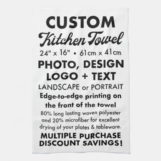 Ontwerp uw eigen gepersonaliseerde keukenhanddoek (Verticaal)