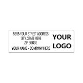 Ontwerp uw eigen gepersonaliseerde Logo-adresstemp Zelfinktende Stempel (Design)