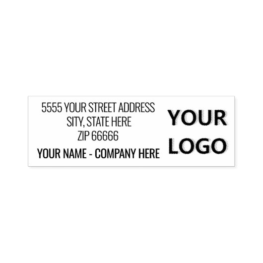 Ontwerp uw eigen gepersonaliseerde Logo-adresstemp Zelfinktende Stempel (Design)