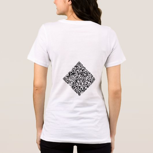 Ontwerp uw eigen gepersonaliseerde QR-code Tri-Blend Shirt (Achterkant)