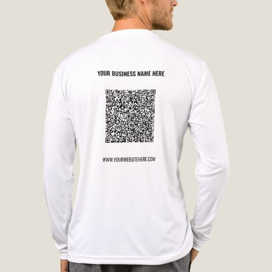 Ontwerp uw eigen gepersonaliseerde tekst QR code b Tri-Blend Shirt (Achterkant)