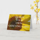 Ontwerp uw eigen gevouwen Wenskaart Kaart (Gele Bloem)