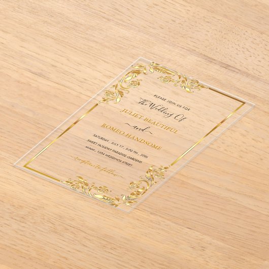 Ontwerp uw eigen gouden bruiloft uitnodiging Sjabl (Laagn)