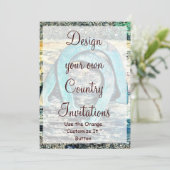 Ontwerp uw eigen Hoefijzers voor uitnodigingen voo (Staand voorkant)