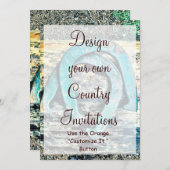 Ontwerp uw eigen Hoefijzers voor uitnodigingen voo (Voorkant / Achterkant)