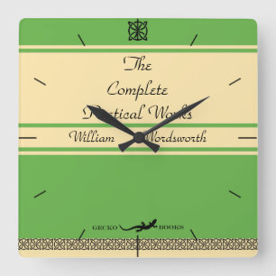 Ontwerp uw eigen Hoesje van het Boek van het Retro Vierkante Klok