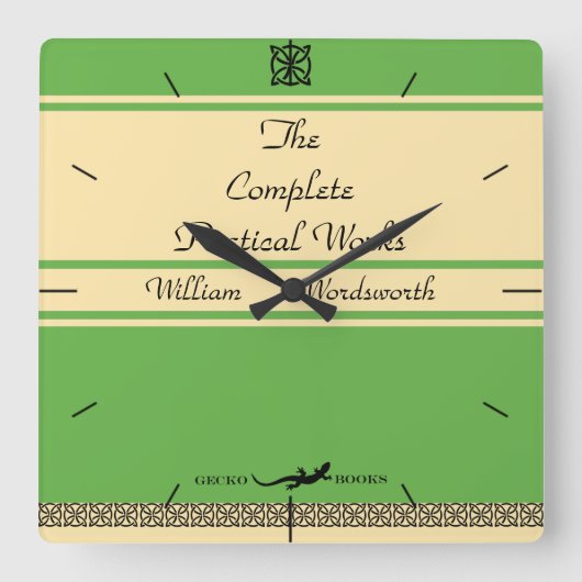 Ontwerp uw eigen Hoesje van het Boek van het Retro Vierkante Klok (Voorkant)