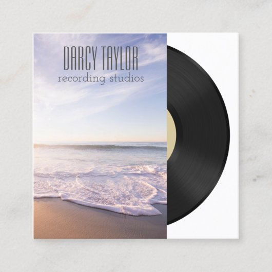 Ontwerp uw eigen Hoesje voor muziekalbum Vierkante Visitekaartje (Voorkant)