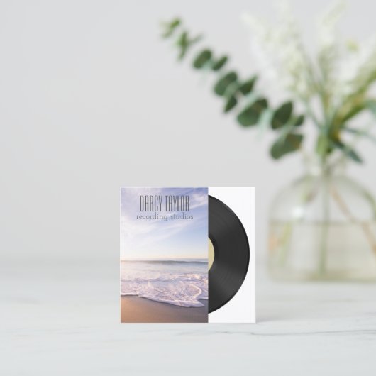 Ontwerp uw eigen Hoesje voor muziekalbum Vierkante Visitekaartje (Staand voorkant)