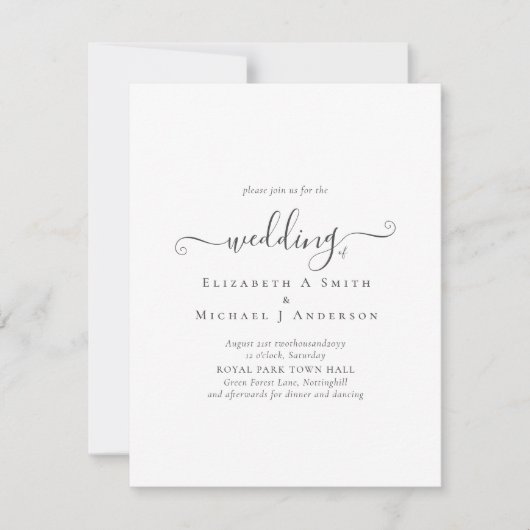 Ontwerp uw eigen huwelijksuitnodiging grafische ka (Voorkant)