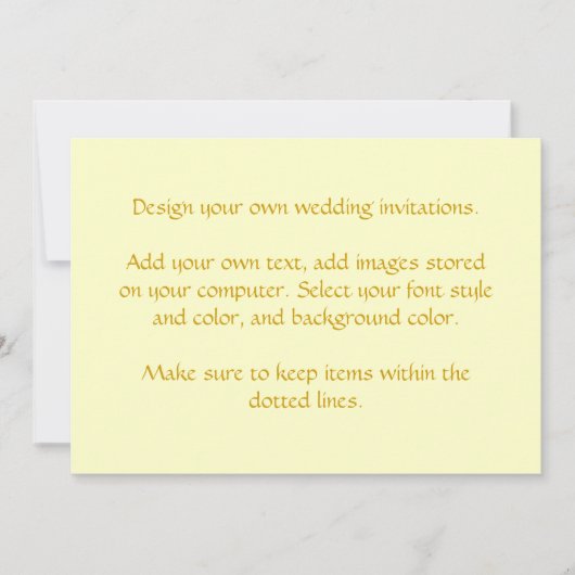 Ontwerp uw eigen huwelijksuitnodigingen kaart (Voorkant)