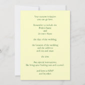 Ontwerp uw eigen huwelijksuitnodigingen kaart (Achterkant)