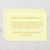 Ontwerp uw eigen huwelijksuitnodigingen kaart (Voorkant / Achterkant)