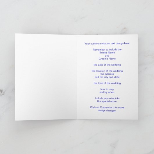 Ontwerp uw eigen huwelijksuitnodigingen op Kaarten (Binnen)