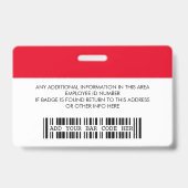 ontwerp uw eigen identiteitskaart - Foto, Streepje Badge (Achterkant)