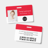 ontwerp uw eigen identiteitskaart - Foto, Streepje Badge (Voor- en achterkant)