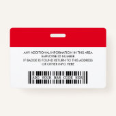 ontwerp uw eigen identiteitskaart - Foto, Streepje Badge (Achterkant)