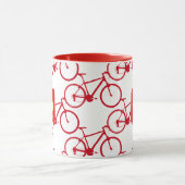 ontwerp uw eigen initiaal met rode fietsen mok (Midden)