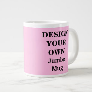 Ontwerp uw eigen Jumbo-Mok - Licht roze Grote Koffiekop