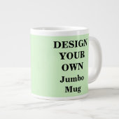 Ontwerp uw eigen Jumbo-Mok - lichtgroen Grote Koffiekop (Voorkant rechts)