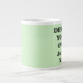 Ontwerp uw eigen Jumbo-Mok - lichtgroen Grote Koffiekop (Voorkant)