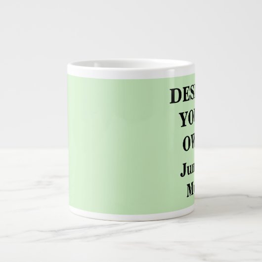 Ontwerp uw eigen Jumbo-Mok - lichtgroen Grote Koffiekop (Voorkant)