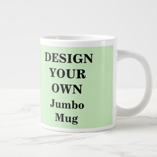 Ontwerp uw eigen Jumbo-Mok - lichtgroen Grote Koffiekop (Rechts)