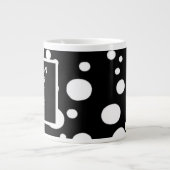 Ontwerp uw eigen Jumbo-Mok - Zwart-witte vlekken Grote Koffiekop (Voorkant)