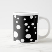 Ontwerp uw eigen Jumbo-Mok - Zwart-witte vlekken Grote Koffiekop (Rechts)