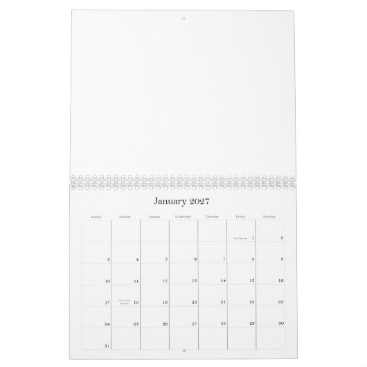 Ontwerp uw eigen kalander kalender (Jan 2027)