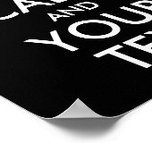 Ontwerp uw eigen kalm en Jouw tekst Poster (Hoek)