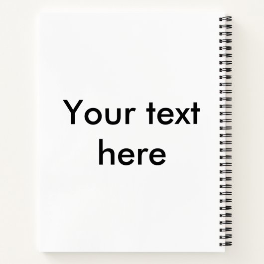 Ontwerp uw eigen kalm- en studieduur hard notitieboek (Achterkant)