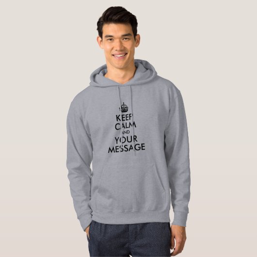 Ontwerp uw eigen kalm houden en uw bericht hoodie (Voorkant volledig)