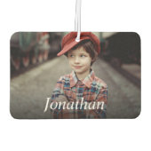 Ontwerp uw eigen Kinder foto en naam op maat Luchtverfrisser (Achterkant)