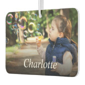 Ontwerp uw eigen Kinder foto en naam op maat Luchtverfrisser (Links)