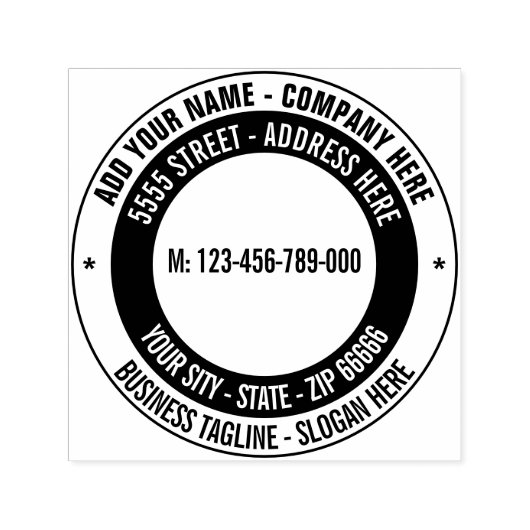 Ontwerp uw eigen kleur adres ronde stempel Sjabloo (Design)