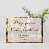 Ontwerp uw eigen land uitnodigingen leeg Sjabloon (Staand voorkant)